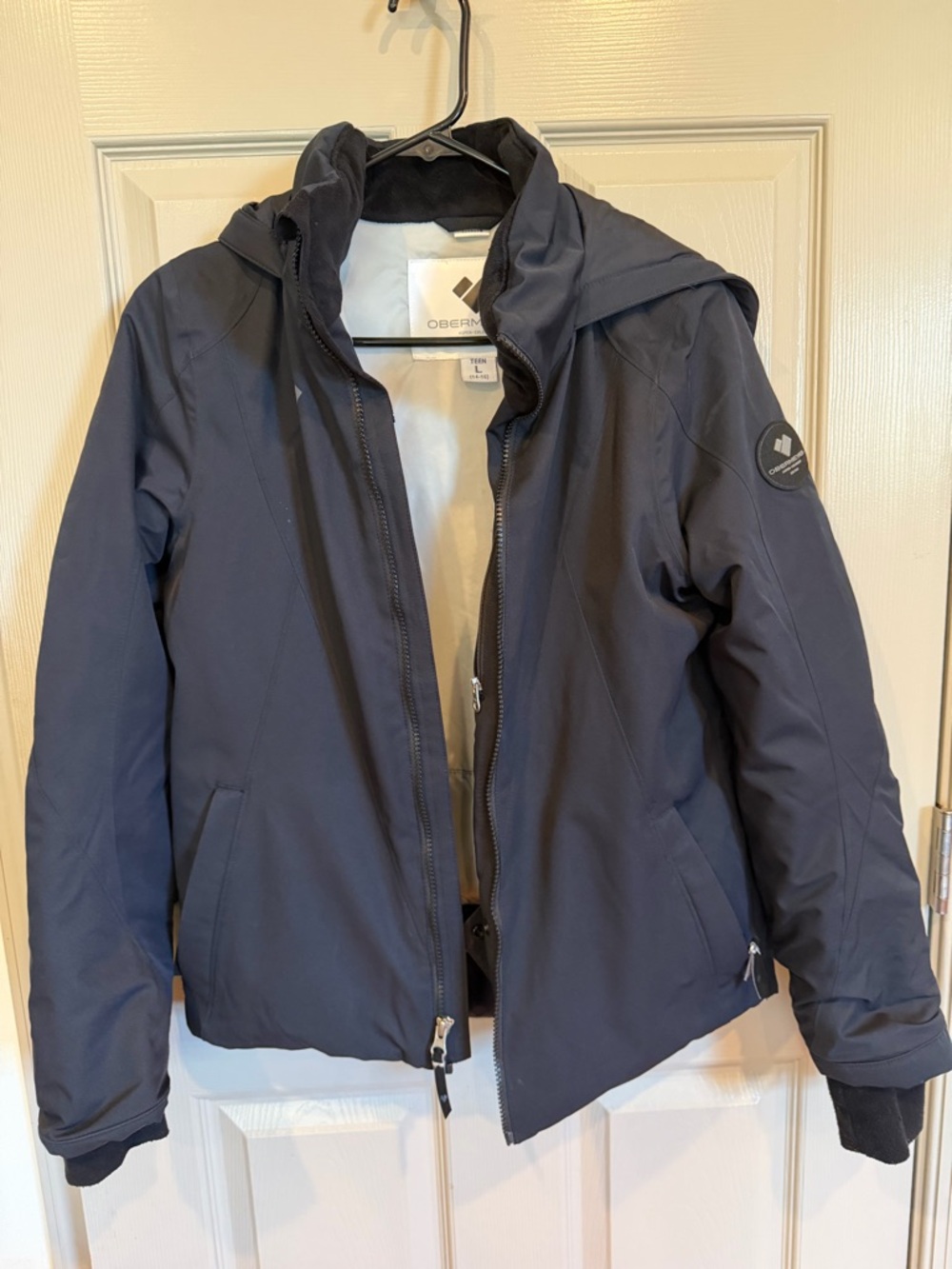 Obermeyer black and Light Gray Insulated Ski Jacket